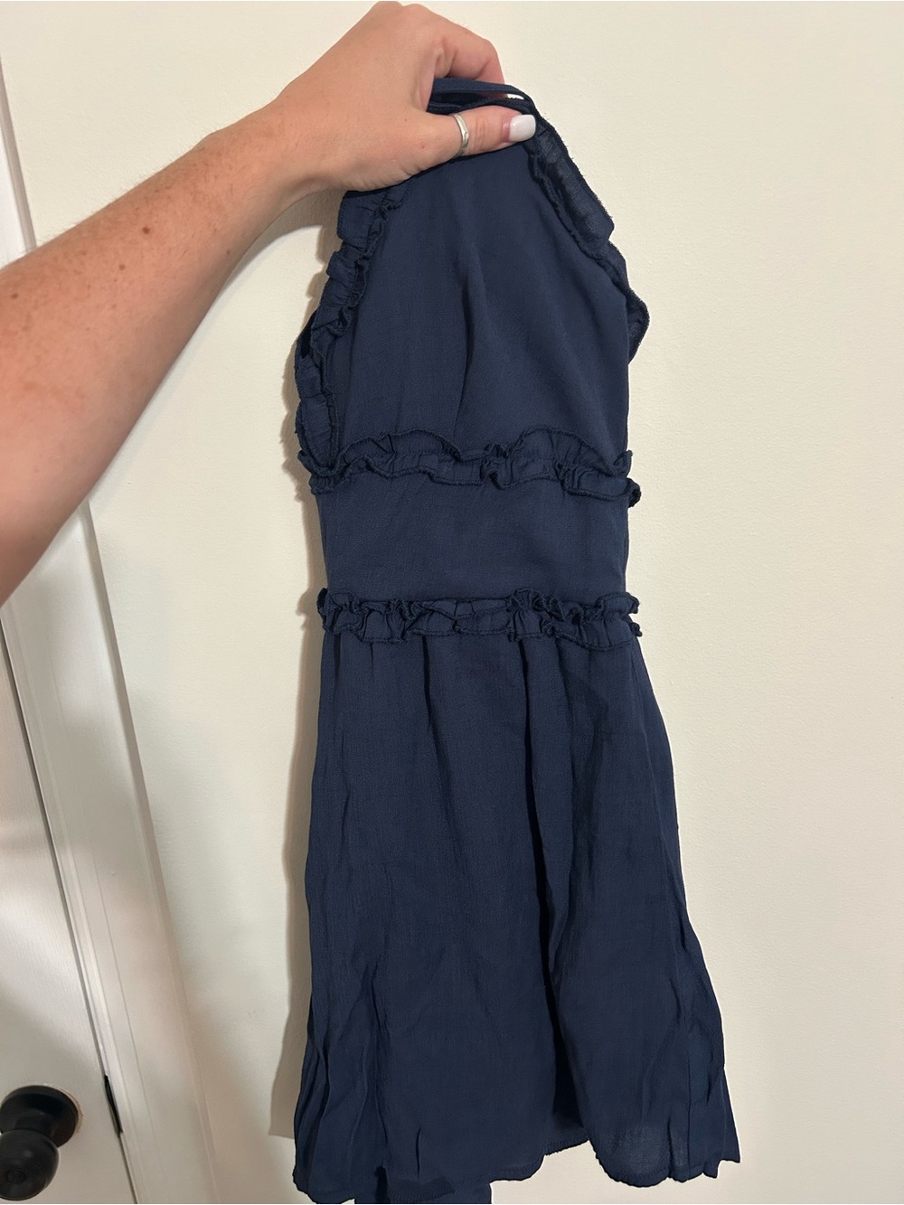 Francesca’s Trixxi Navy Blue Dress with Zipper Detail